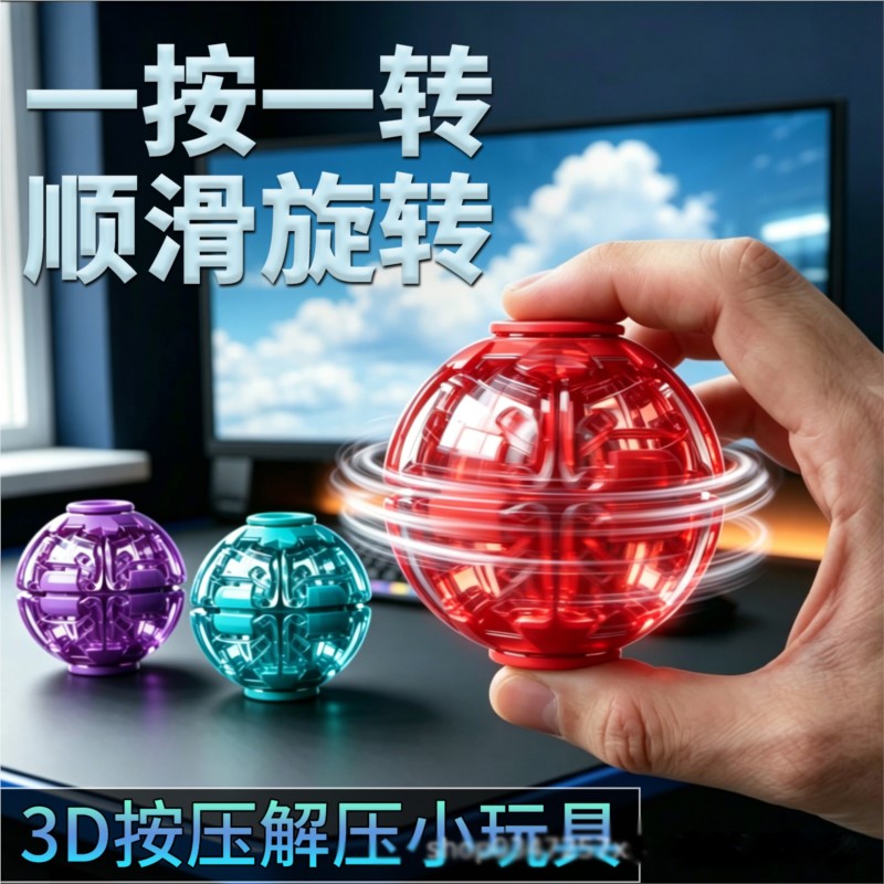 3D Printing Ideas - Stress Relief Ball Smooth Spin Fidget