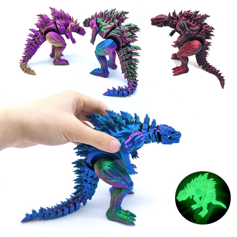 3D Printing Examples - 3D Printing Muscle Dinosaur Action Figure