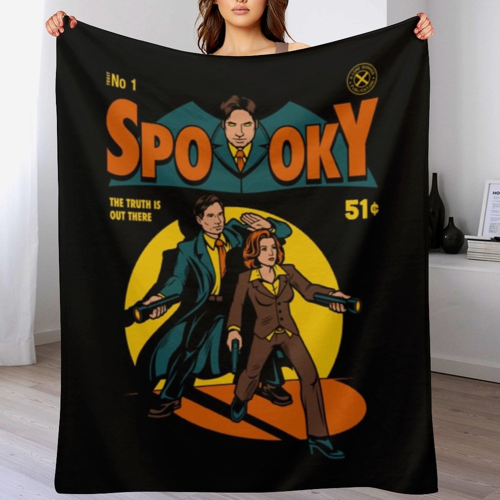 3D Printing File - X Files, Spooky Comic Throw Blanket
