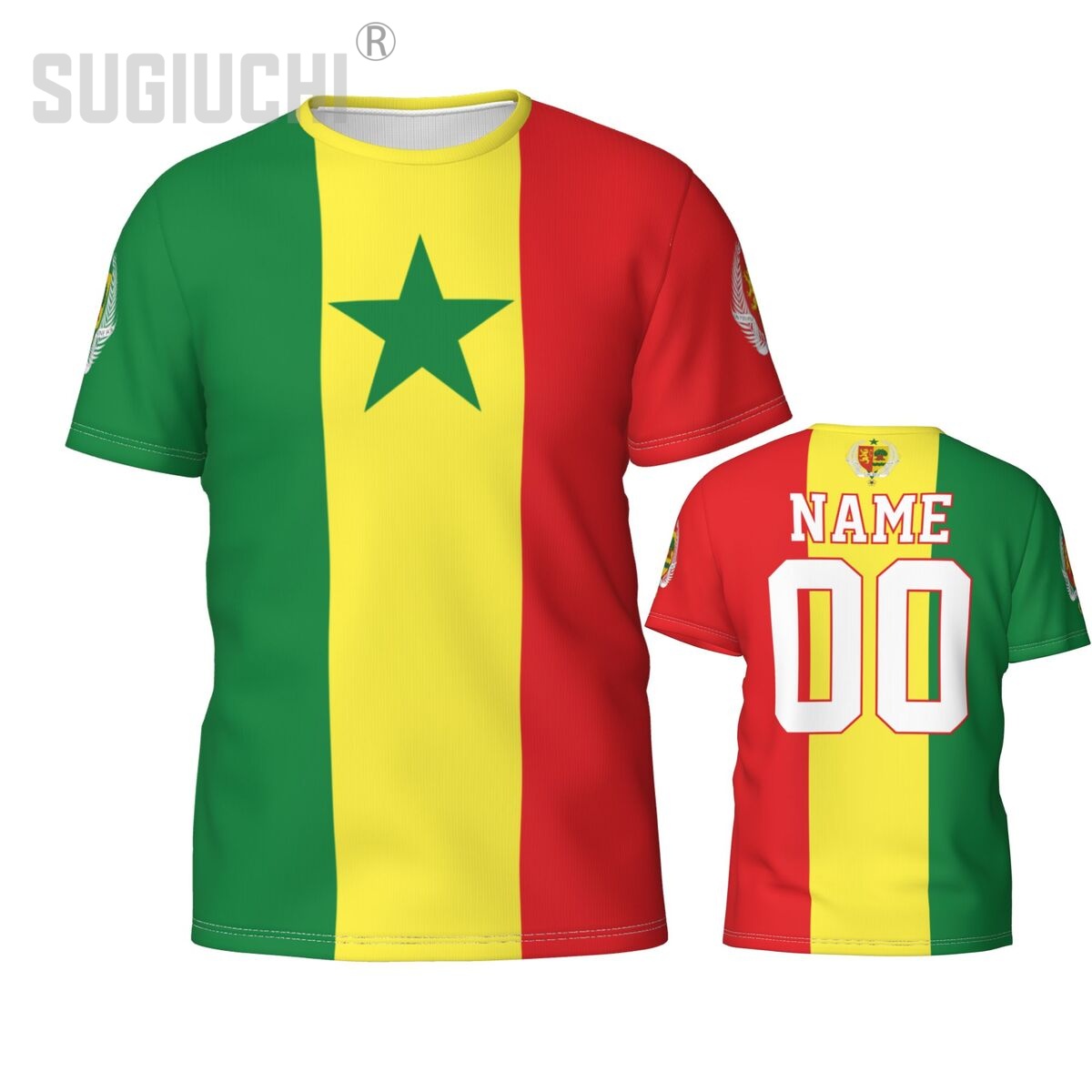 3D Printing Services - Custom Name Number Senegal Flag Emblem