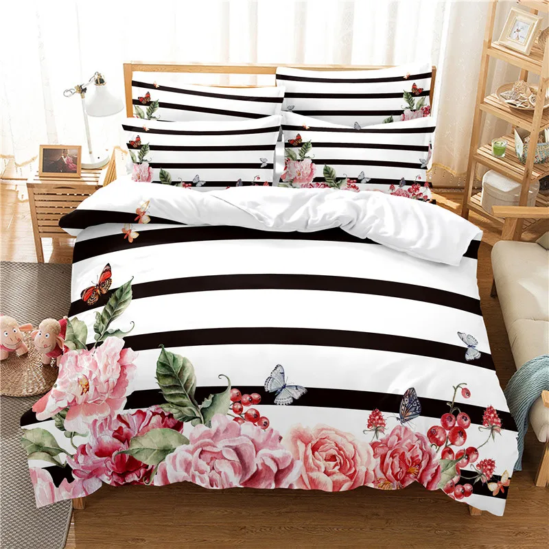 Flowers Bedding Set Duvet Cove - 3D Printing Ideas ulasan dan harga
