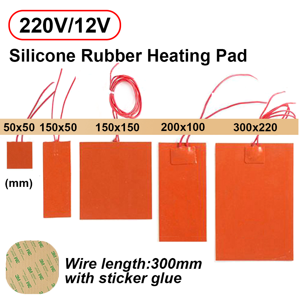 12V 220V Silicone Rubber Heati - 3D Printing Guide ulasan dan harga