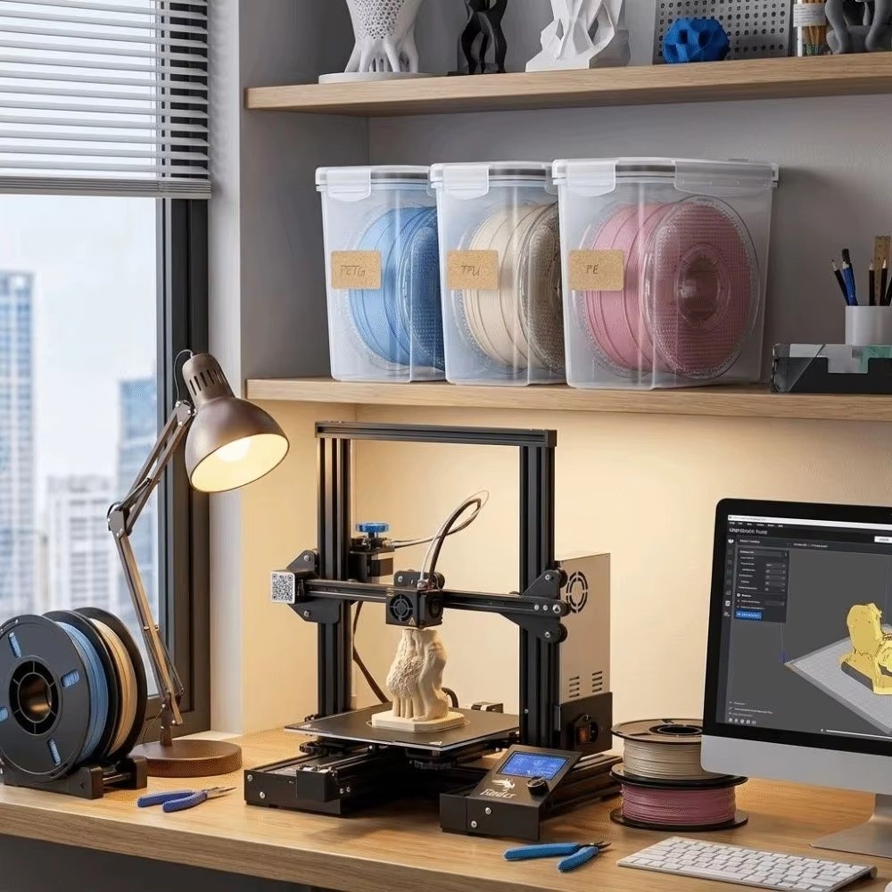 Transparent Filament Container - 3D Printing For Medical ulasan dan harga