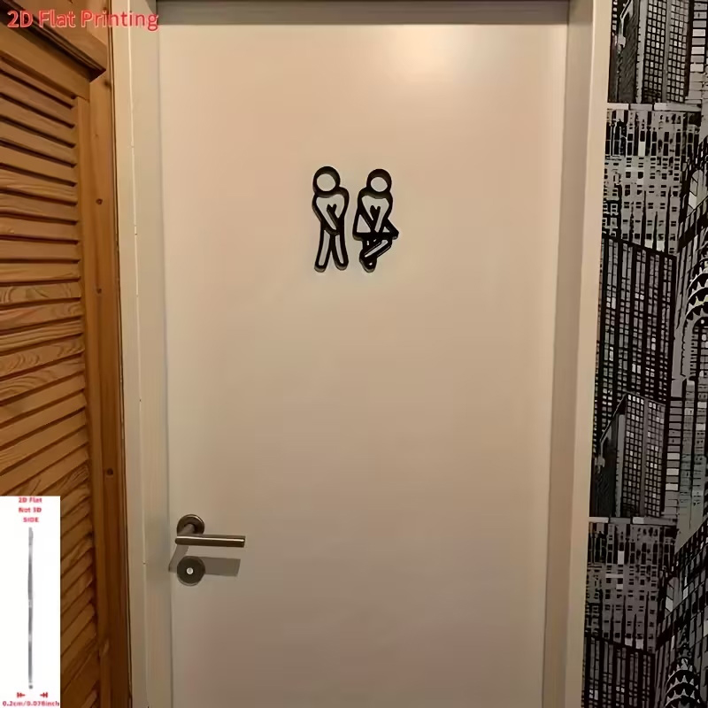3D Printed Bathroom Door Sign  - 3D Printing Cafe ulasan dan harga