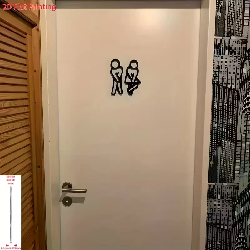 3D Printed Bathroom Door Sign  - 3D Printing Cafe ulasan dan harga