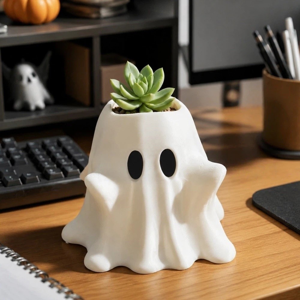 3D Printed White Ghost Vase Cr - 3D Printing Cafe ulasan dan harga