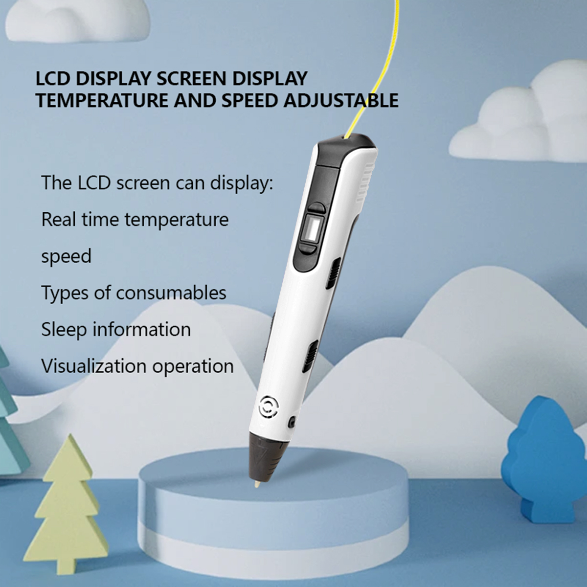 Upgraded 3D Printing Pen 9 Met - 3D Printing Filament ulasan dan harga
