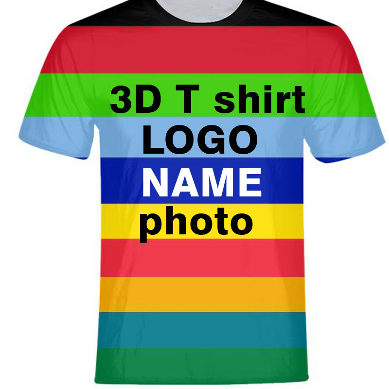 3D youth t shirt male free cus - 3D Printing Logo ulasan dan harga