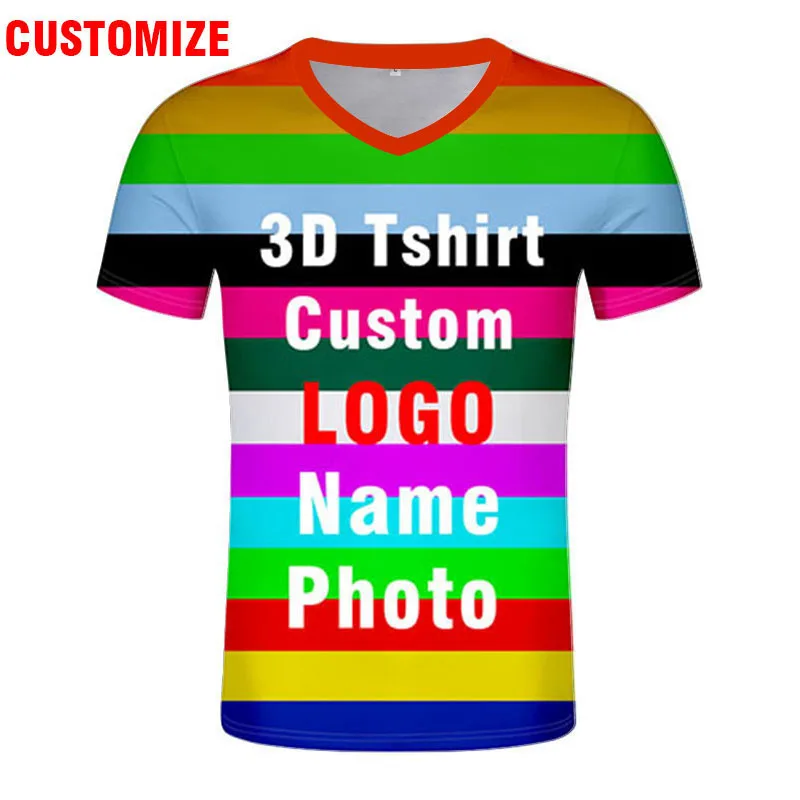 3D youth t shirt male free cus - 3D Printing Logo ulasan dan harga