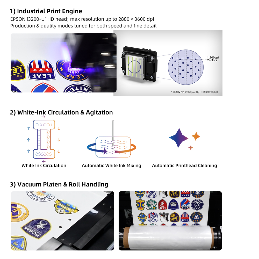 LEAF UV DTF Label Printer I320 - 3D Printing Logo ulasan dan harga