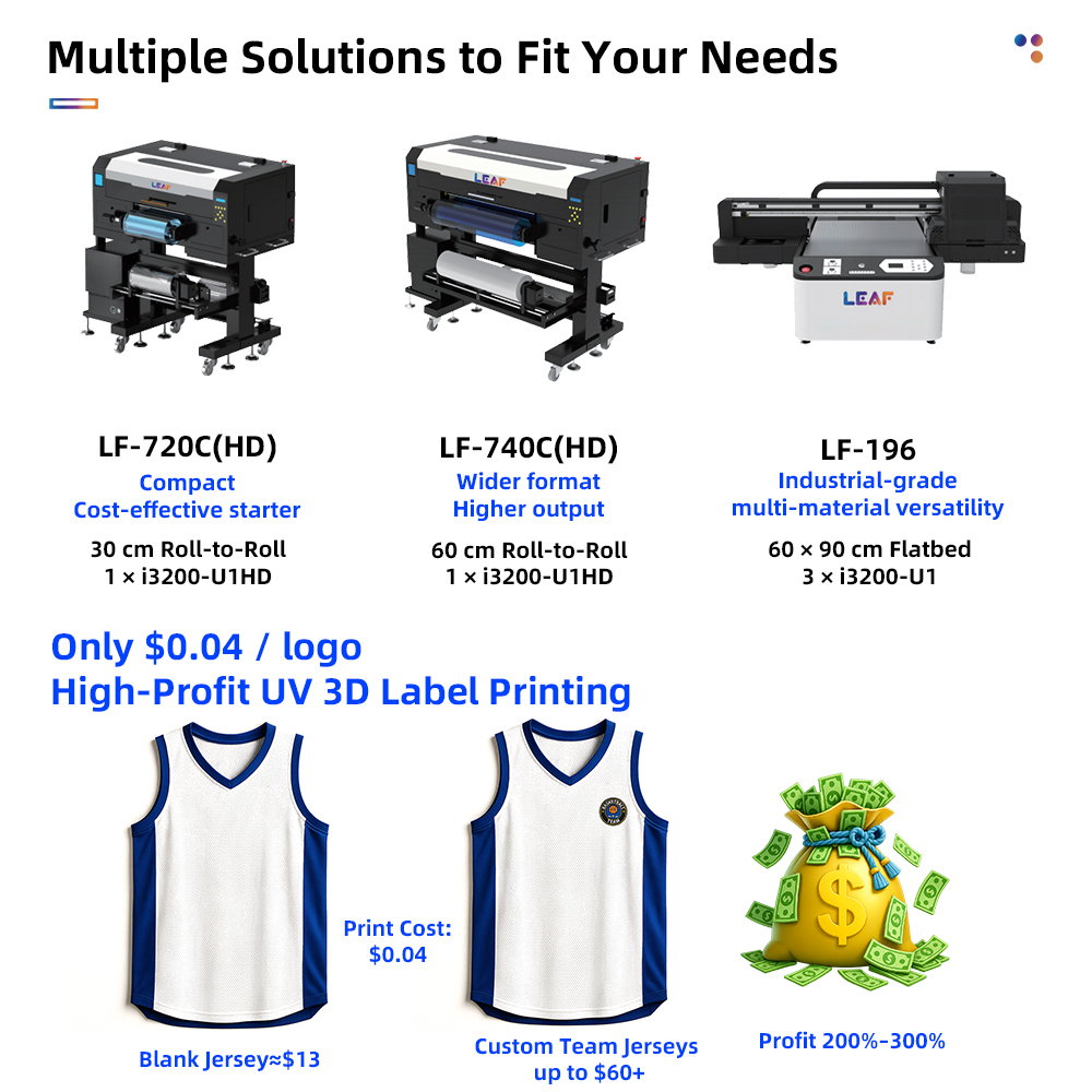 LEAF UV DTF Label Printer I320 - 3D Printing Logo ulasan dan harga