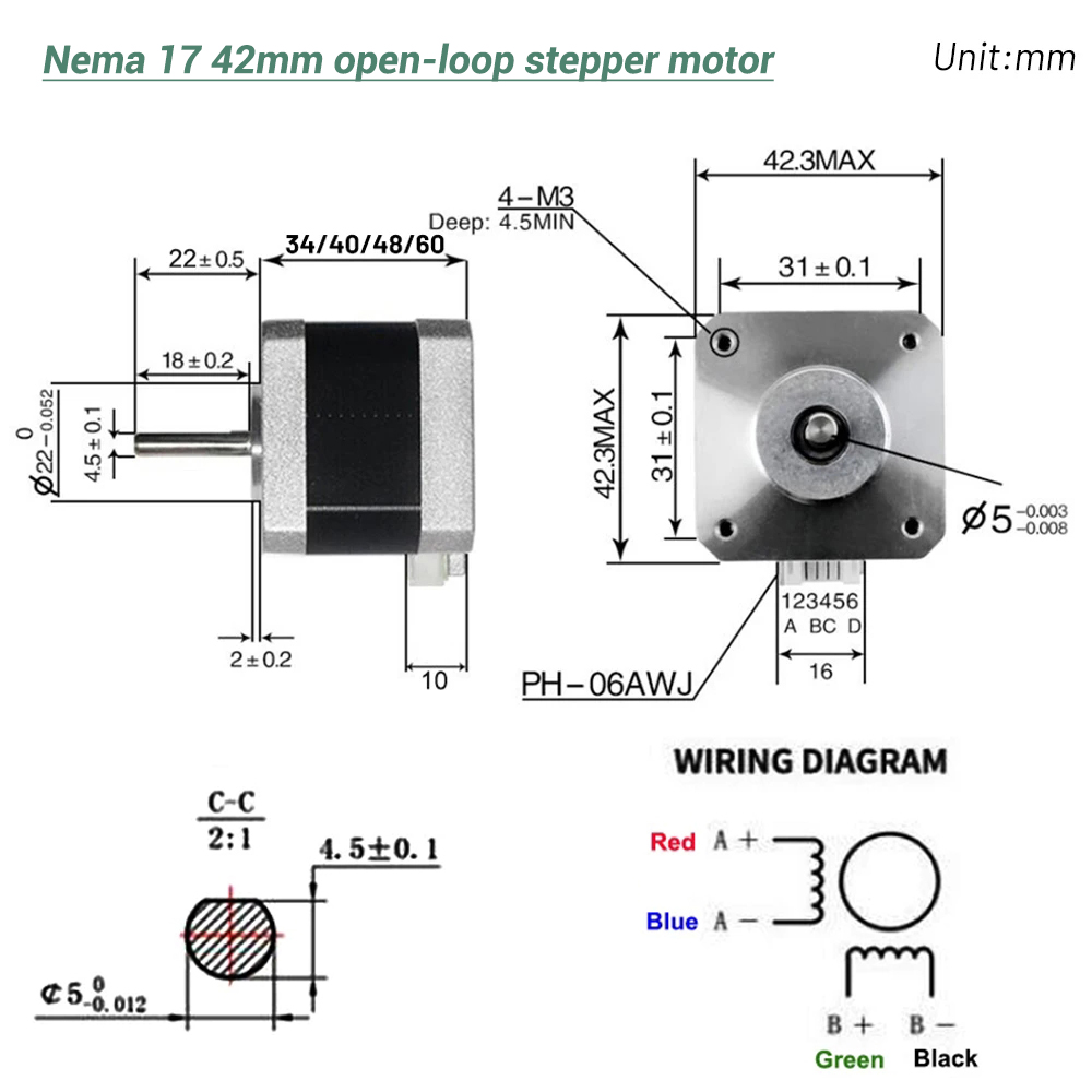 Nema17 Stepper Motor 42 Motor  - Stepper Motor ulasan dan harga