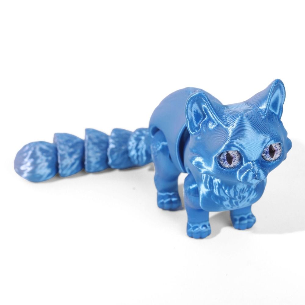 Big Eyes 3D Printed Cat Model  - 3D Printing Material ulasan dan harga
