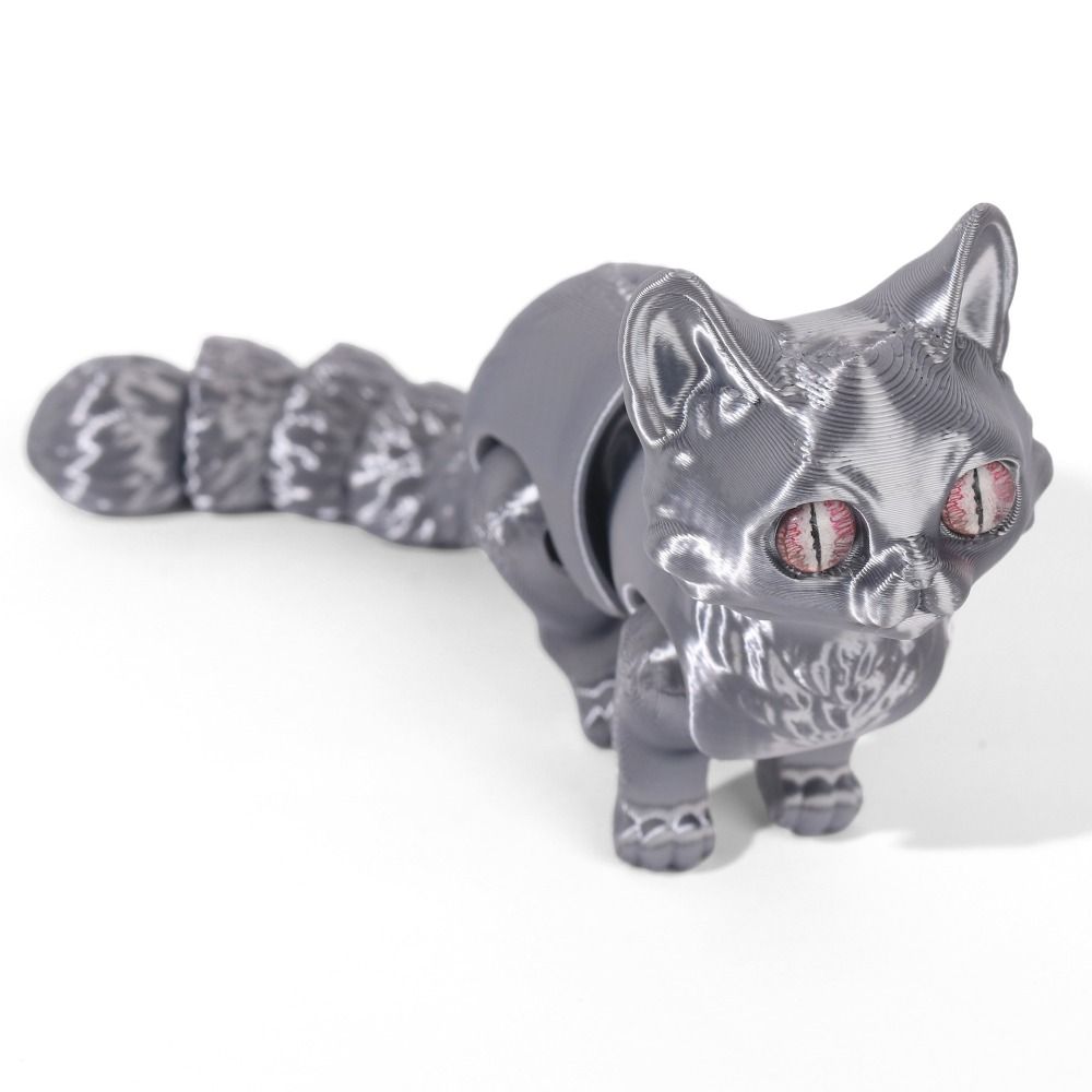 Big Eyes 3D Printed Cat Model  - 3D Printing Material ulasan dan harga