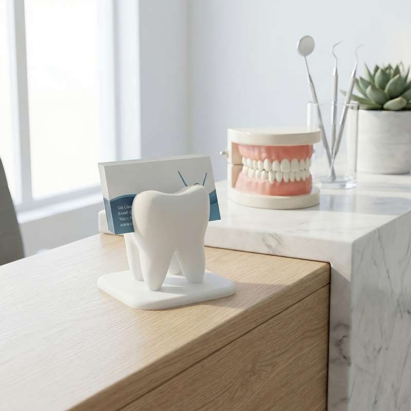 3D Printed Tooth Shaped Busine - 3D Printing Examples ulasan dan harga