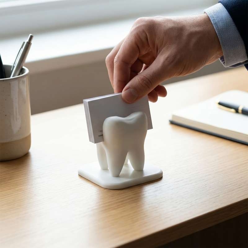 3D Printed Tooth Shaped Busine - 3D Printing Examples ulasan dan harga