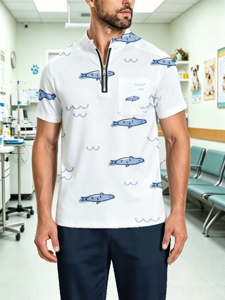 Mens Cute Ocean Fish All Over  - 3D Printing For Medical ulasan dan harga
